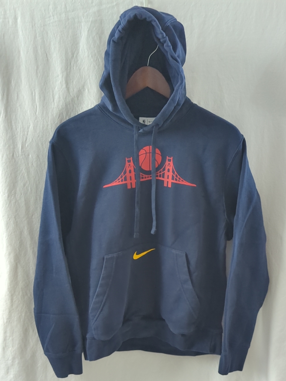 Nike Golden State Warriors City Edition Hoodie Small Navy NBA